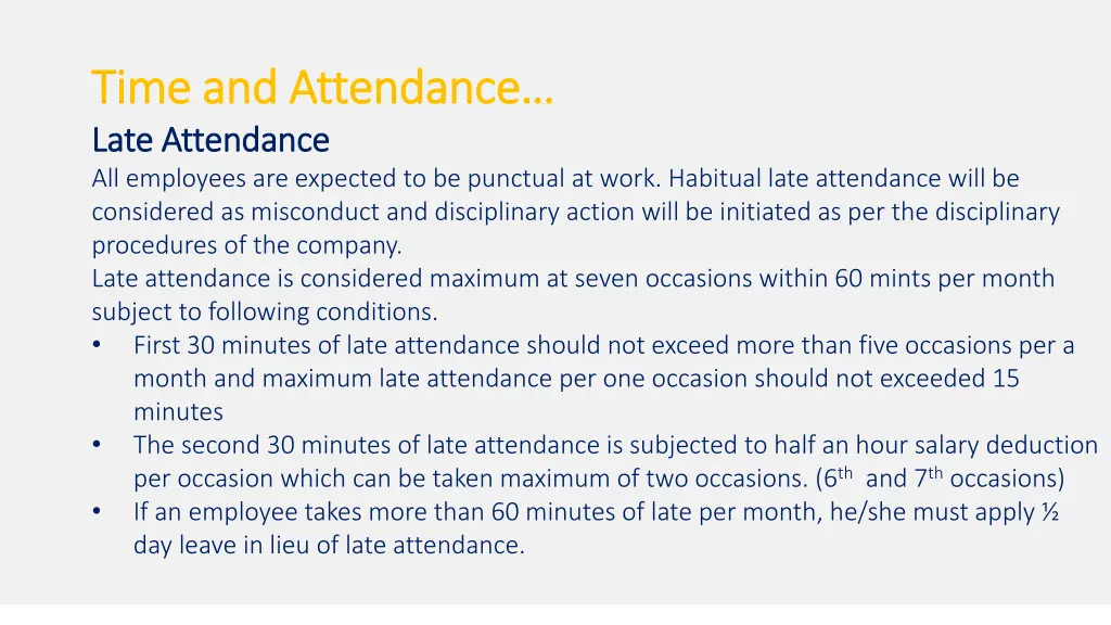 time and attendance time and attendance late