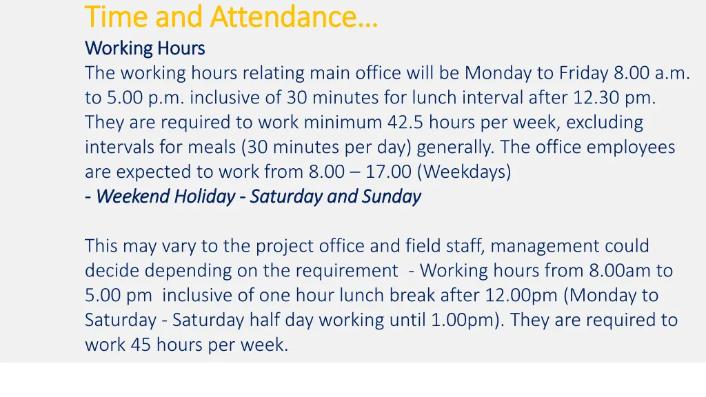 time and attendance time and attendance working