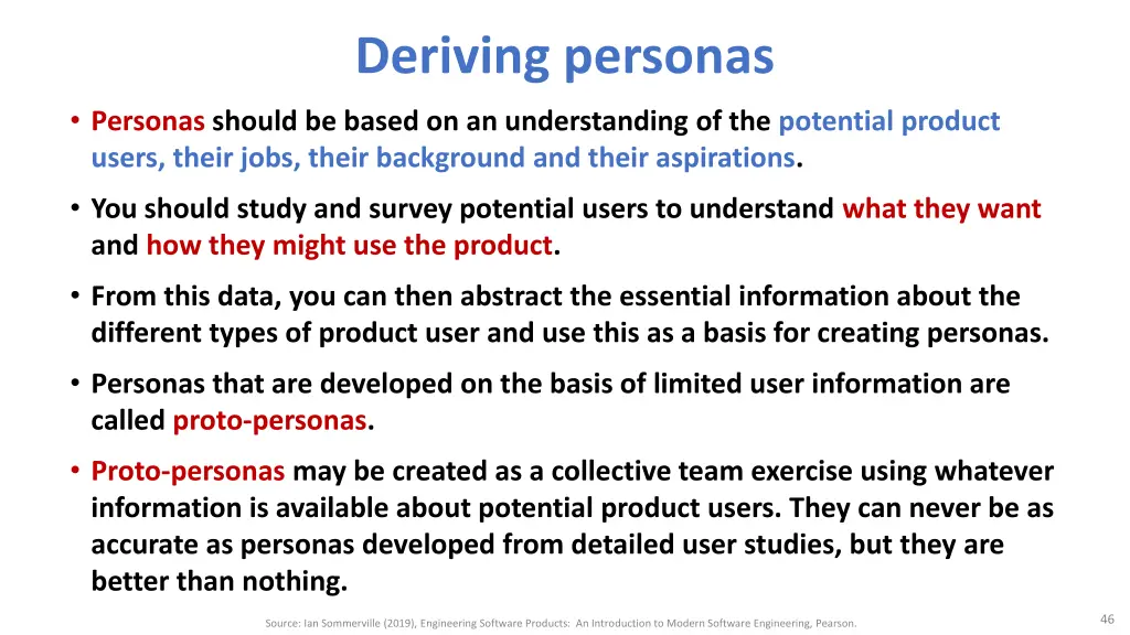 deriving personas