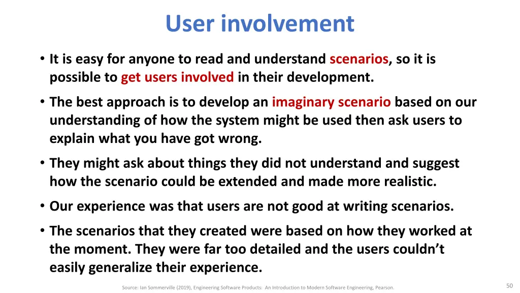 user involvement