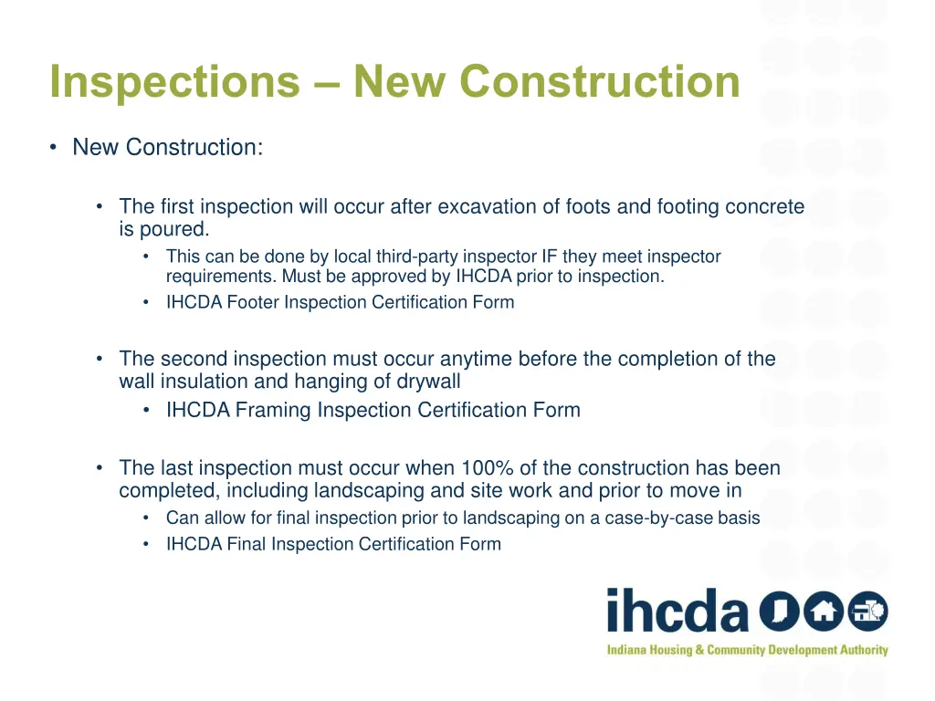 inspections new construction