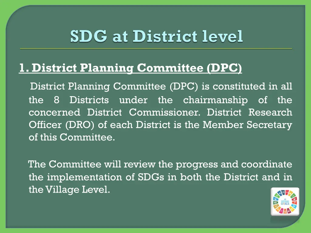 1 district planning committee dpc