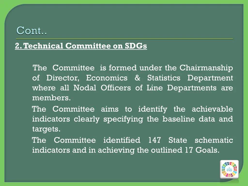 2 technical committee on sdgs