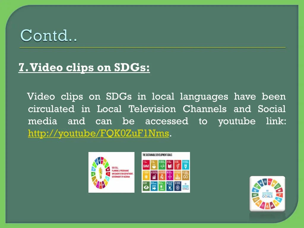 7 video clips on sdgs