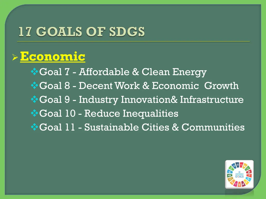 economic goal 7 affordable clean energy goal