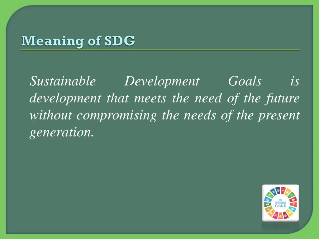 sustainable development that meets the need