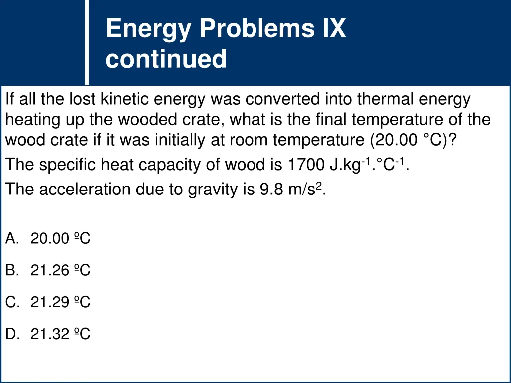 energy problems ix