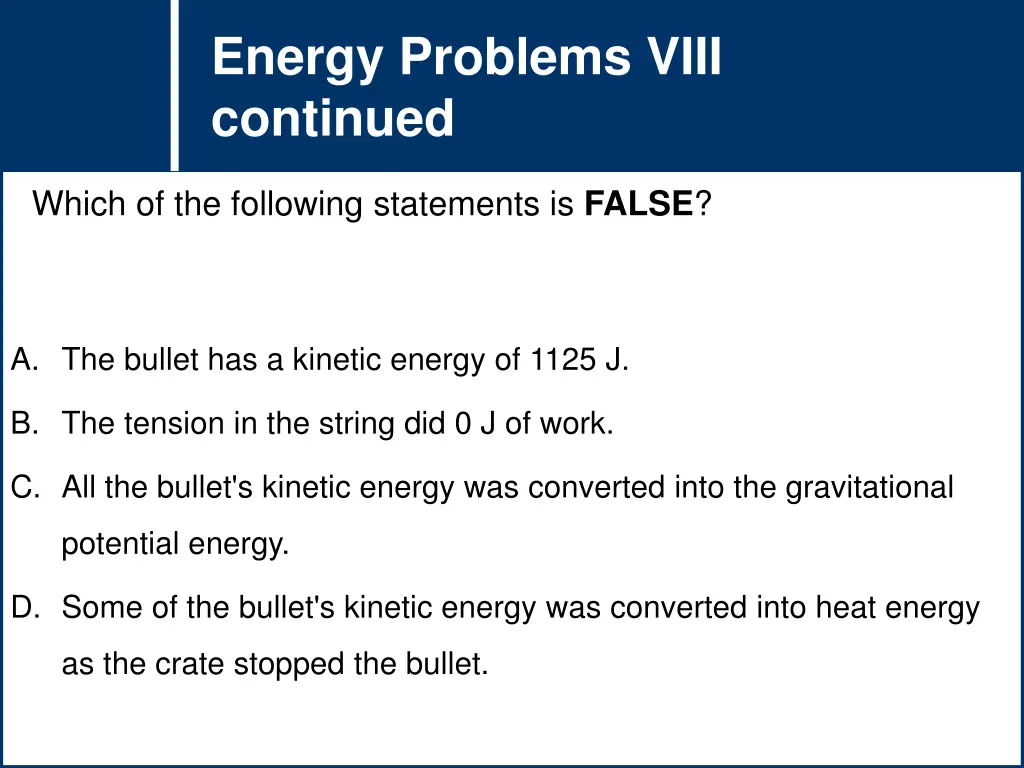 energy problems viii