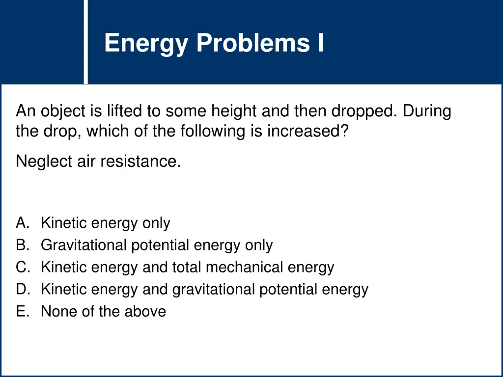 question title question title energy problems i