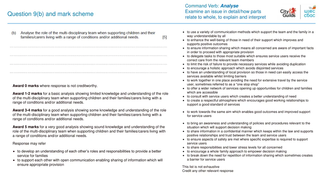 command verb analyse examine an issue in detail