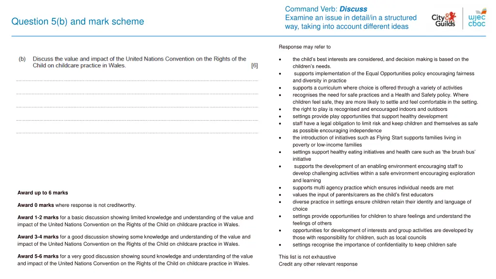 command verb discuss examine an issue in detail