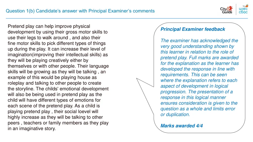 question 1 b candidate s answer with principal