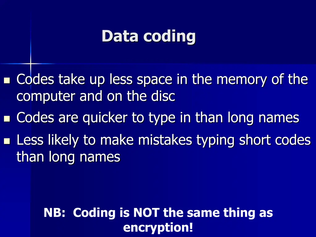 data coding