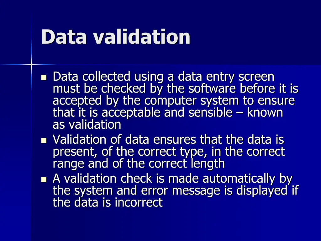 data validation