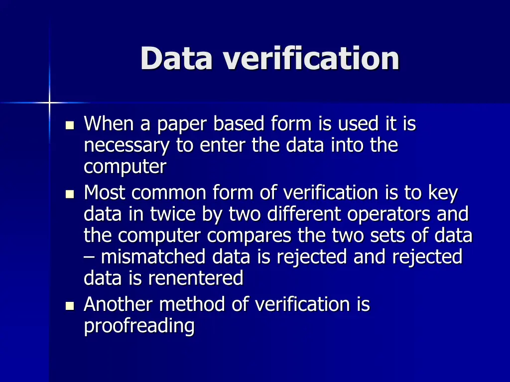 data verification