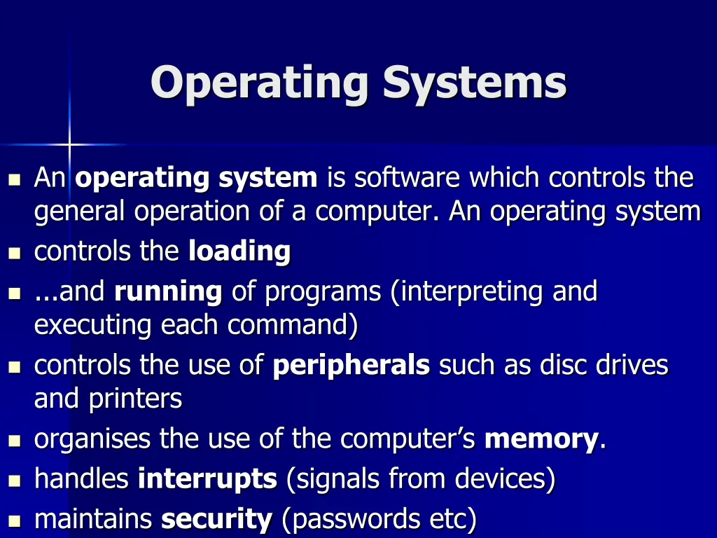 operating systems