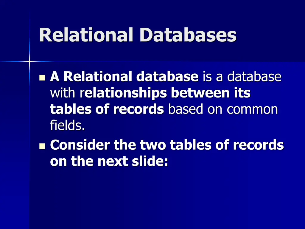 relational databases