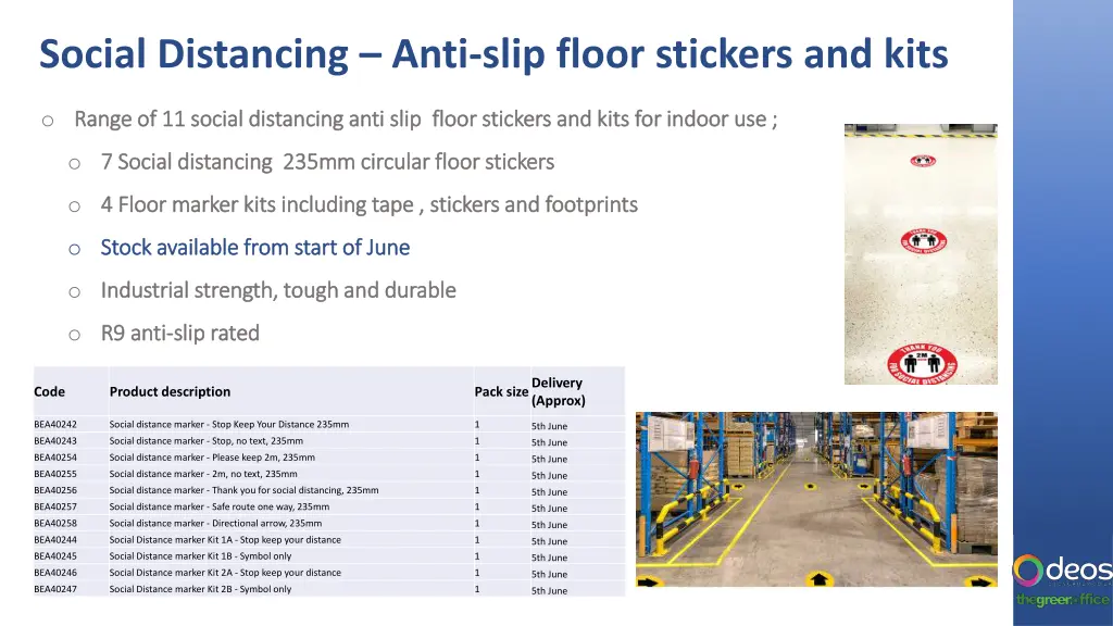 social distancing anti slip floor stickers