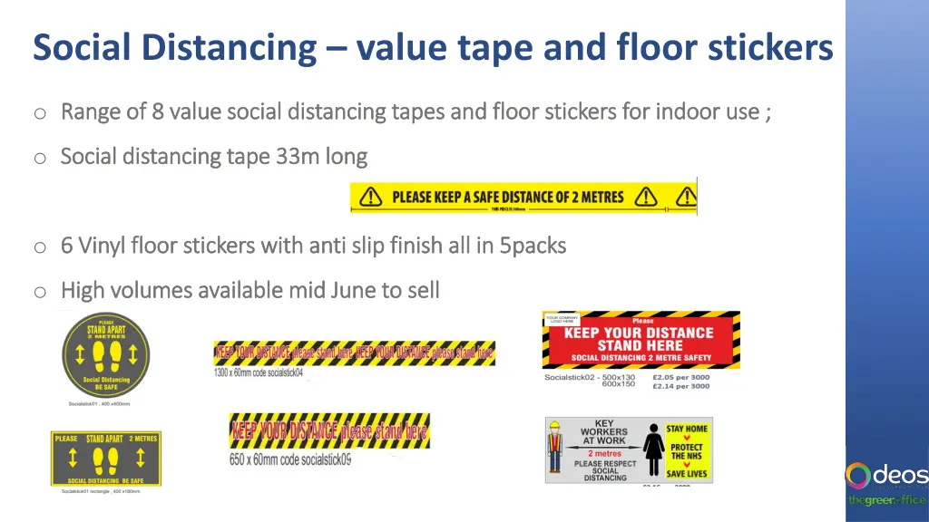 social distancing value tape and floor stickers