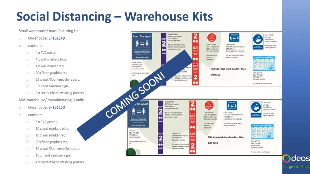 social distancing warehouse kits