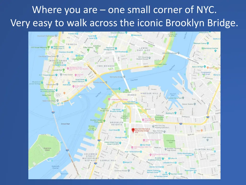 where you are one small corner of nyc very easy