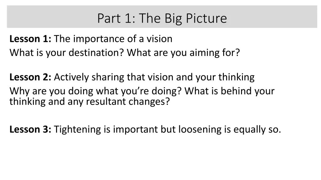 part 1 the big picture 3