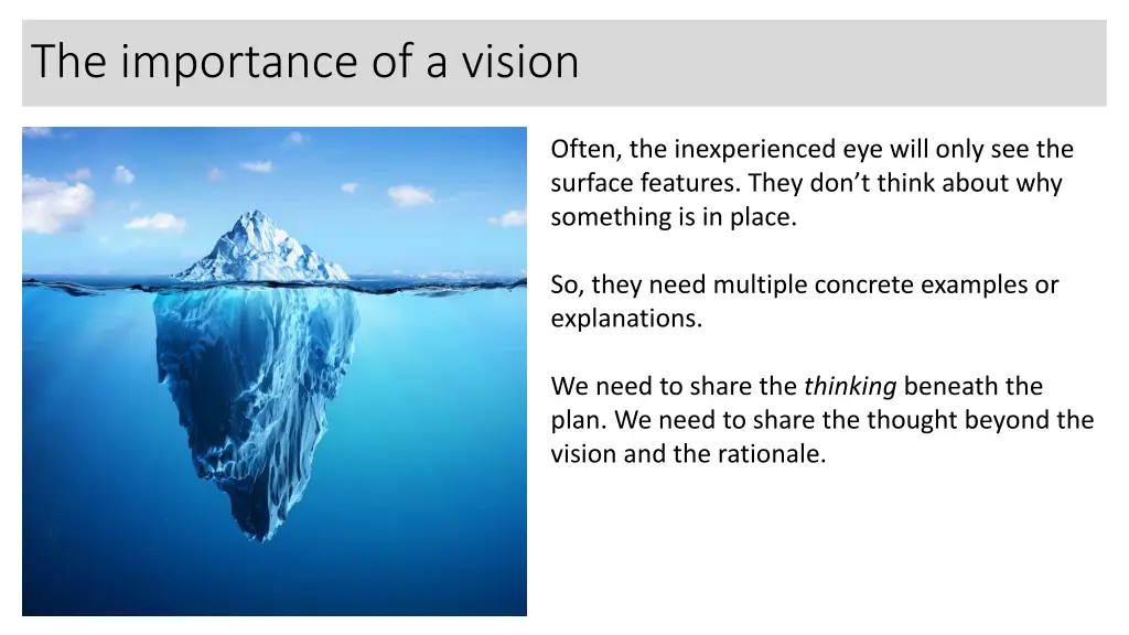 the importance of a vision 1