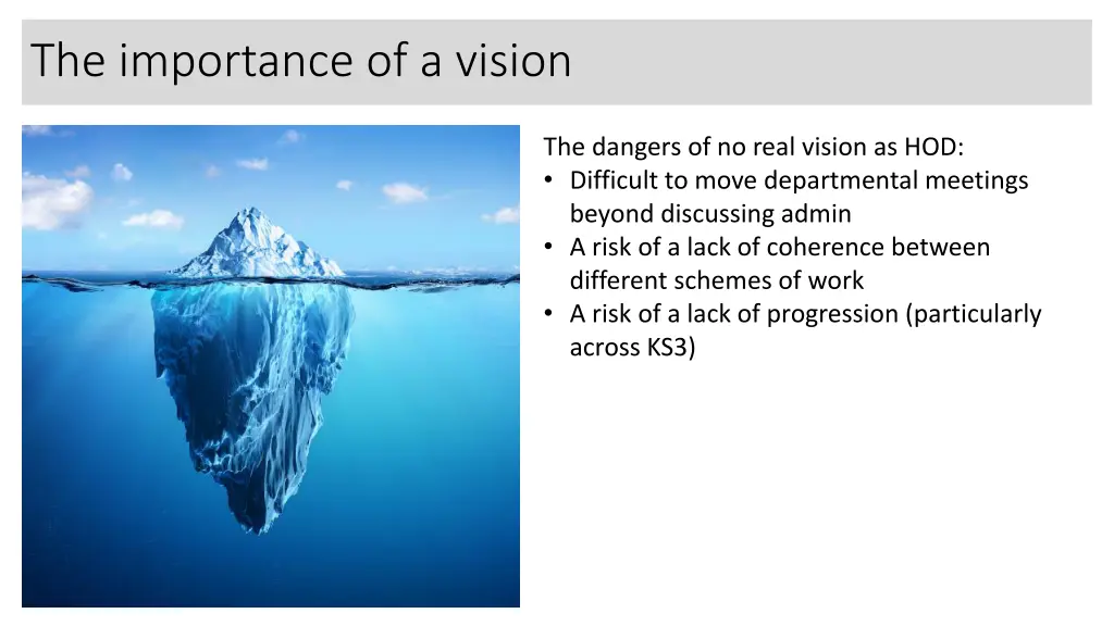 the importance of a vision