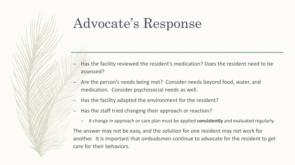 advocate s response 1