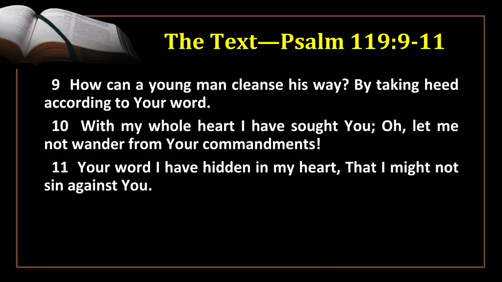 the text psalm 119 9 11