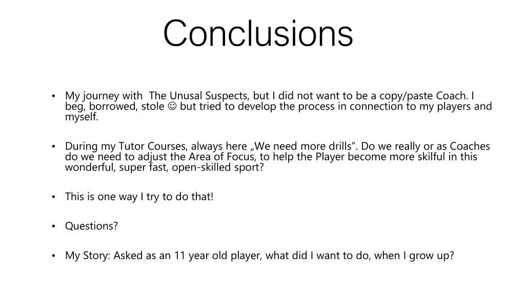 conclusions