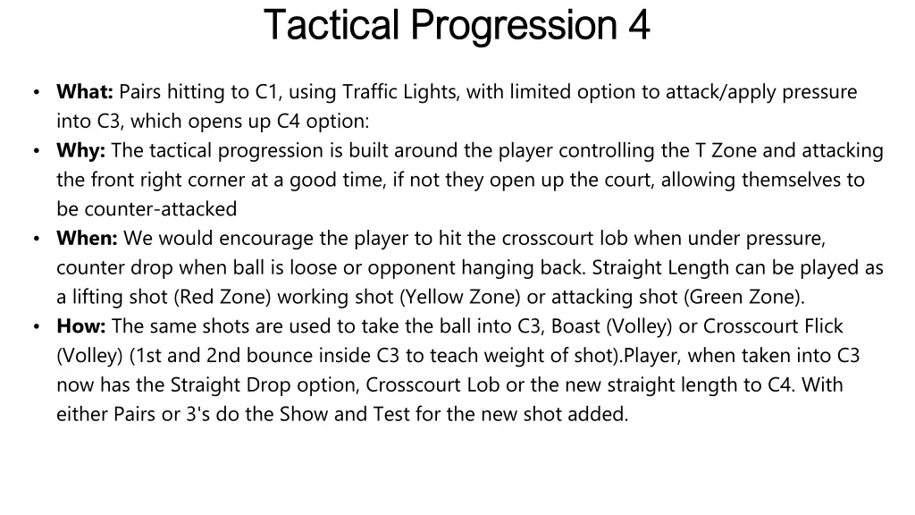 tactical progression tactical progression 4 4