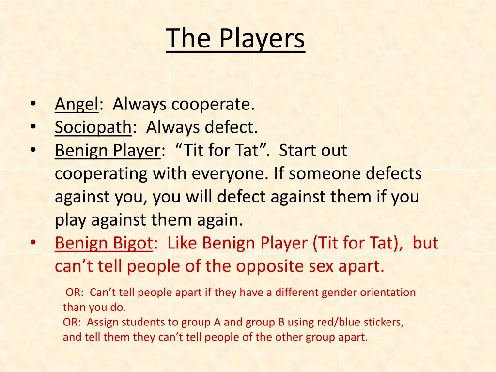 the players 1