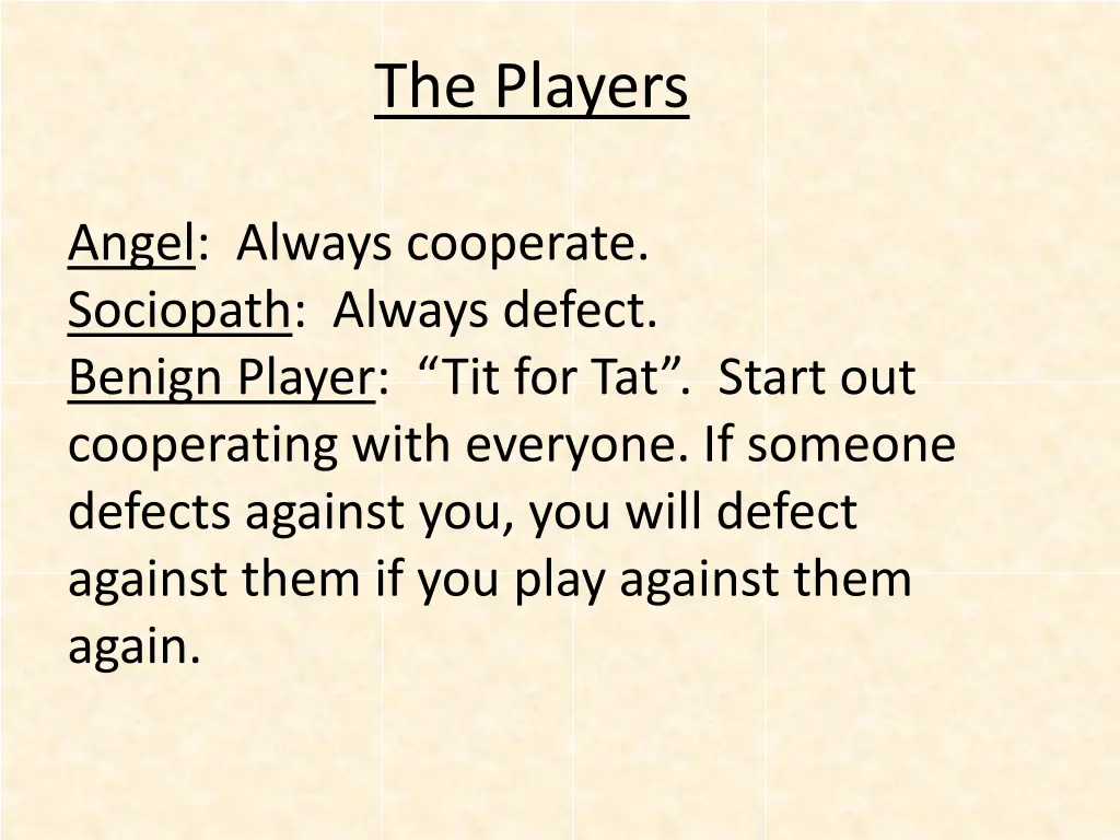 the players