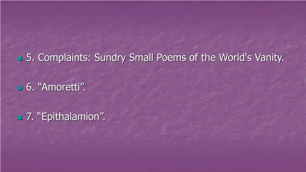 5 complaints sundry small poems of the world