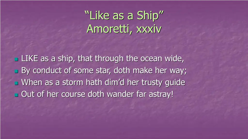 like as a ship amoretti xxxiv