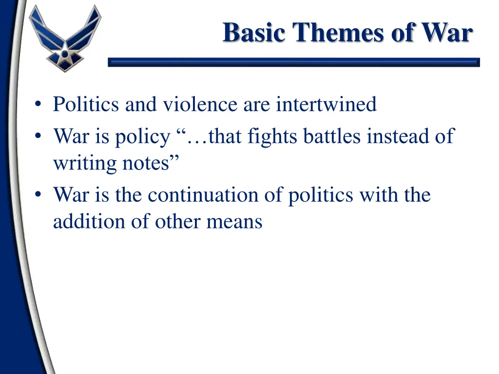 basic themes of war