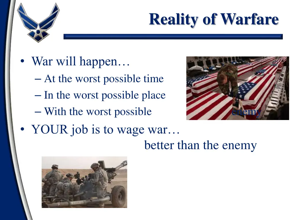 reality of warfare