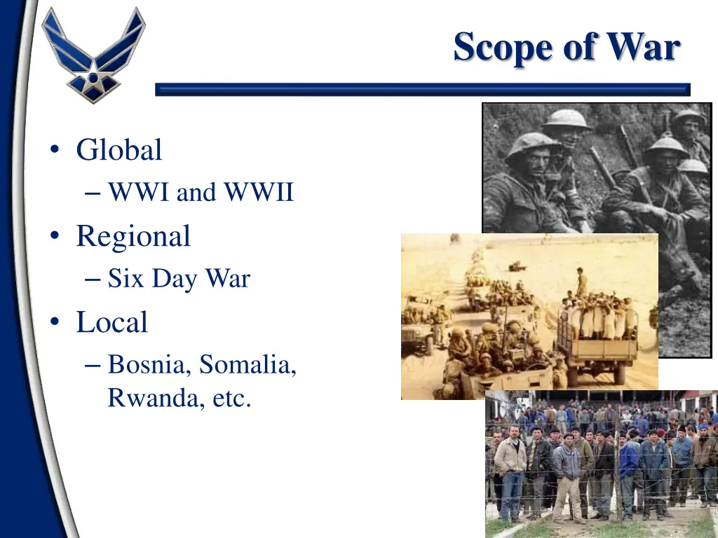 scope of war