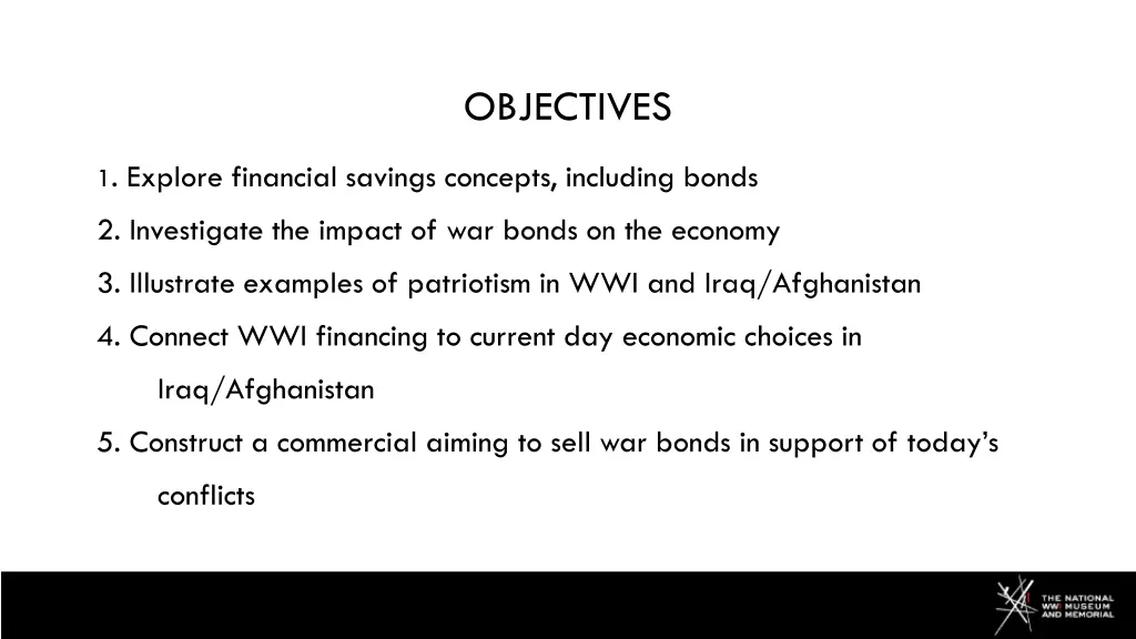 objectives