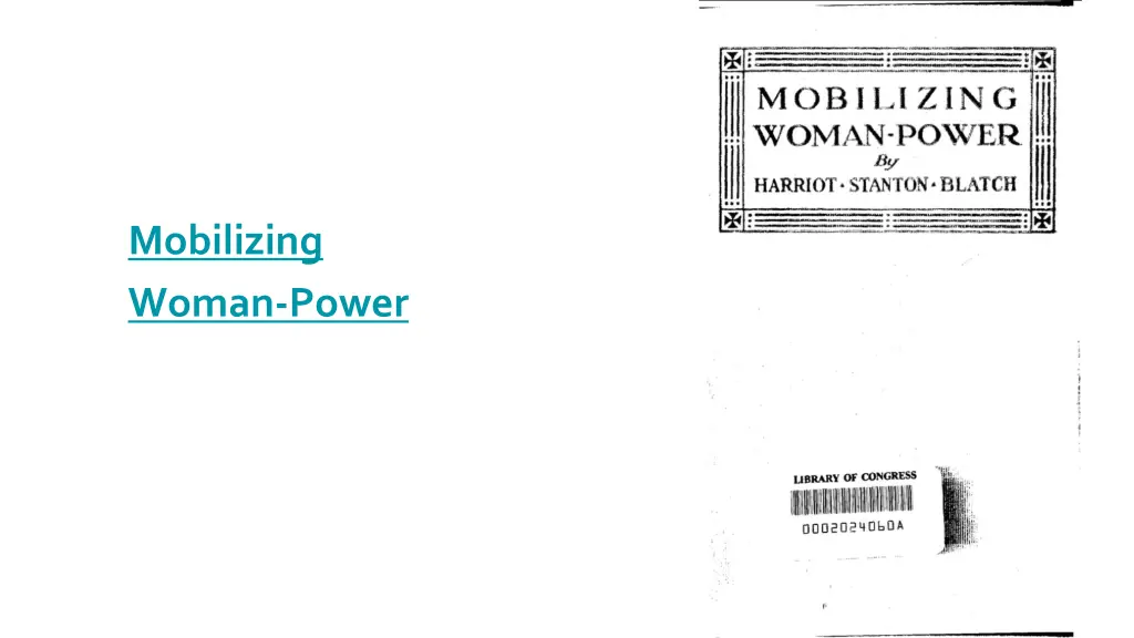 mobilizing woman power