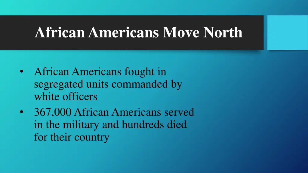 african americans move north 1