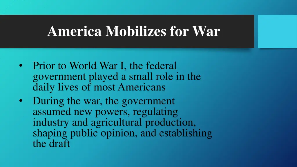 america mobilizes for war