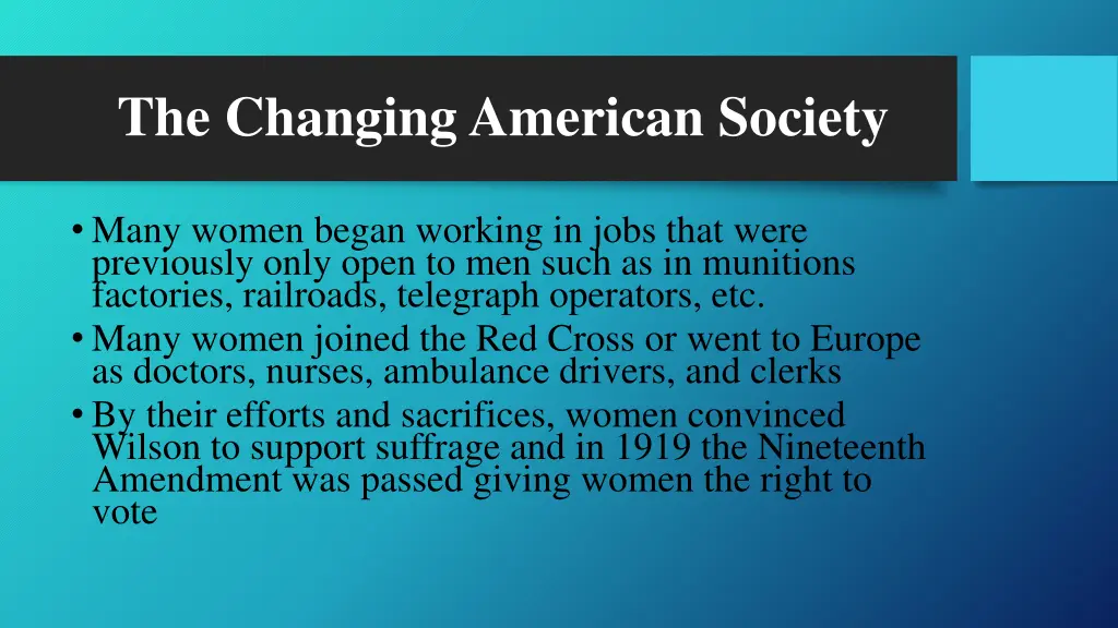 the changing american society 1