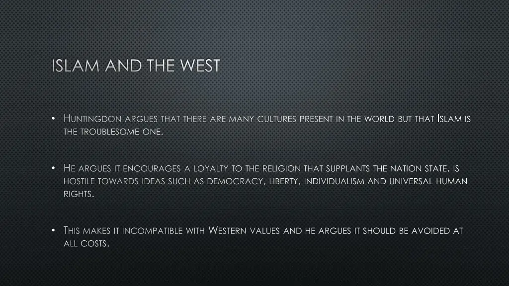 islam and the west