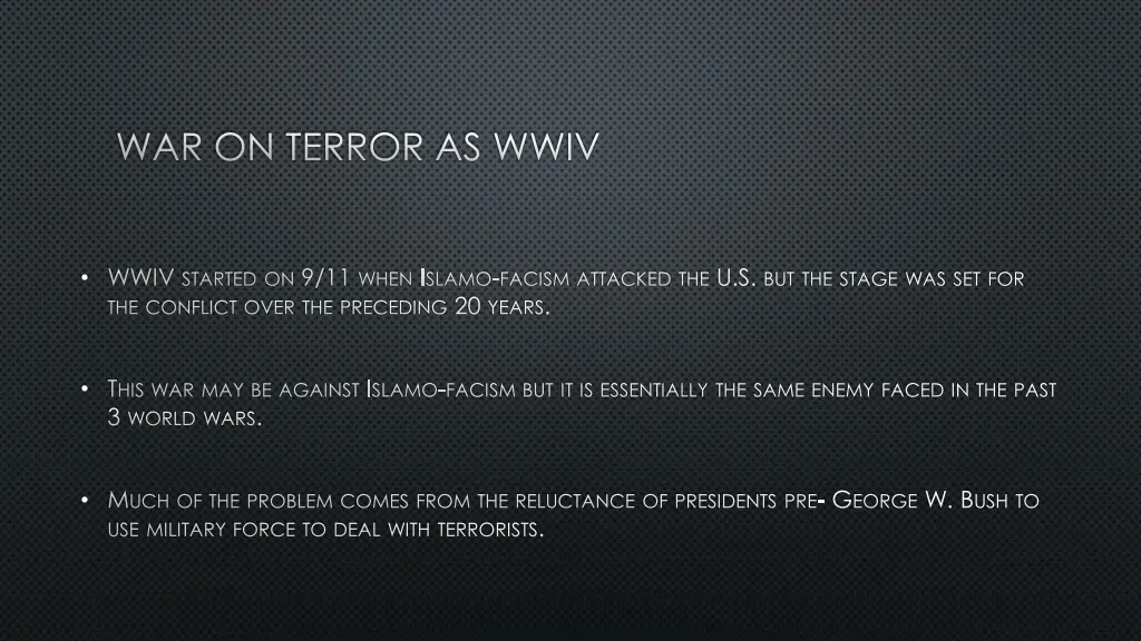 war on terror as wwiv