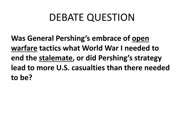 debate question