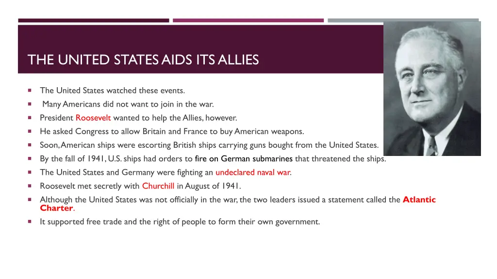 the united states aids its allies