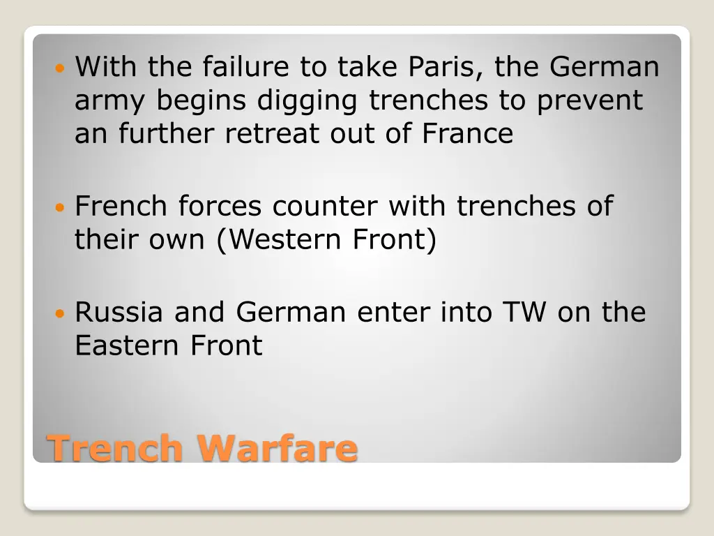 with the failure to take paris the german army