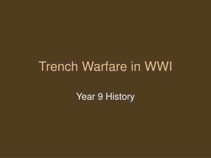 trench warfare in wwi